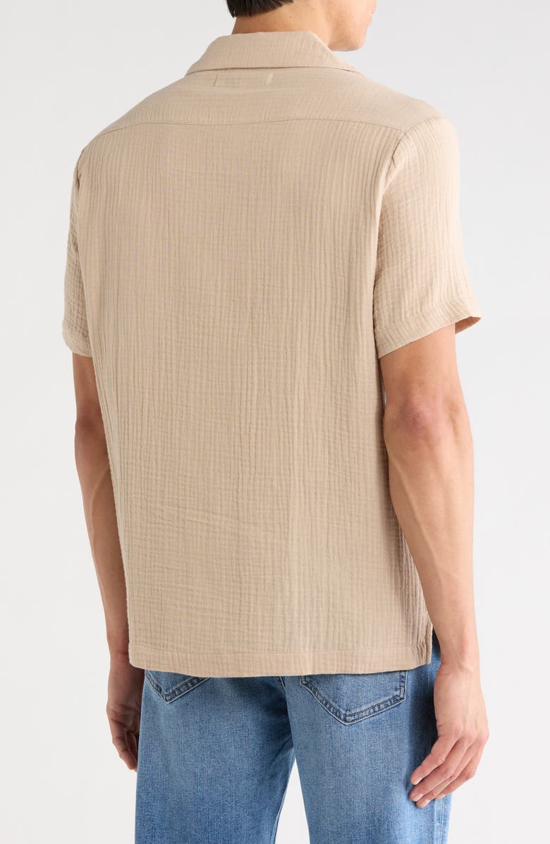 Joe's Gauze Camp Shirt, Alternate, color, Weathered Teak