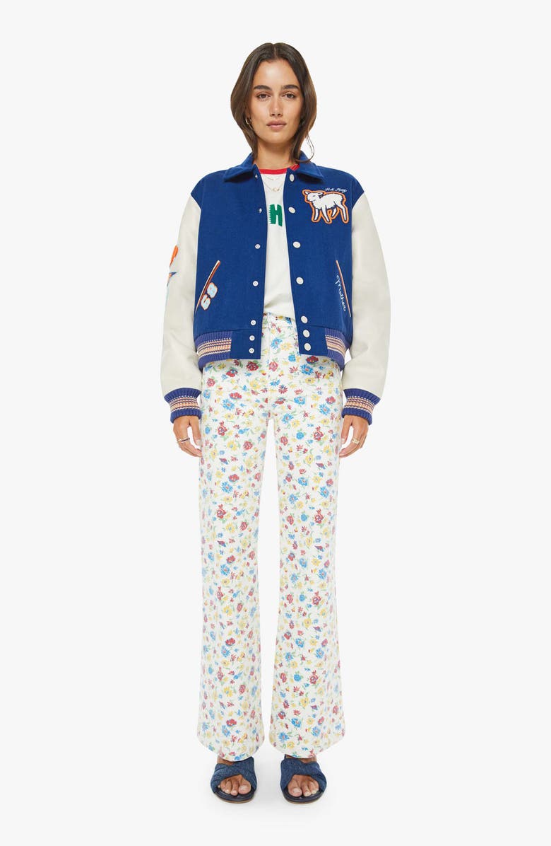 MOTHER The Team Spirit Wool Blend Varsity Jacket, Alternate, color, Away Game