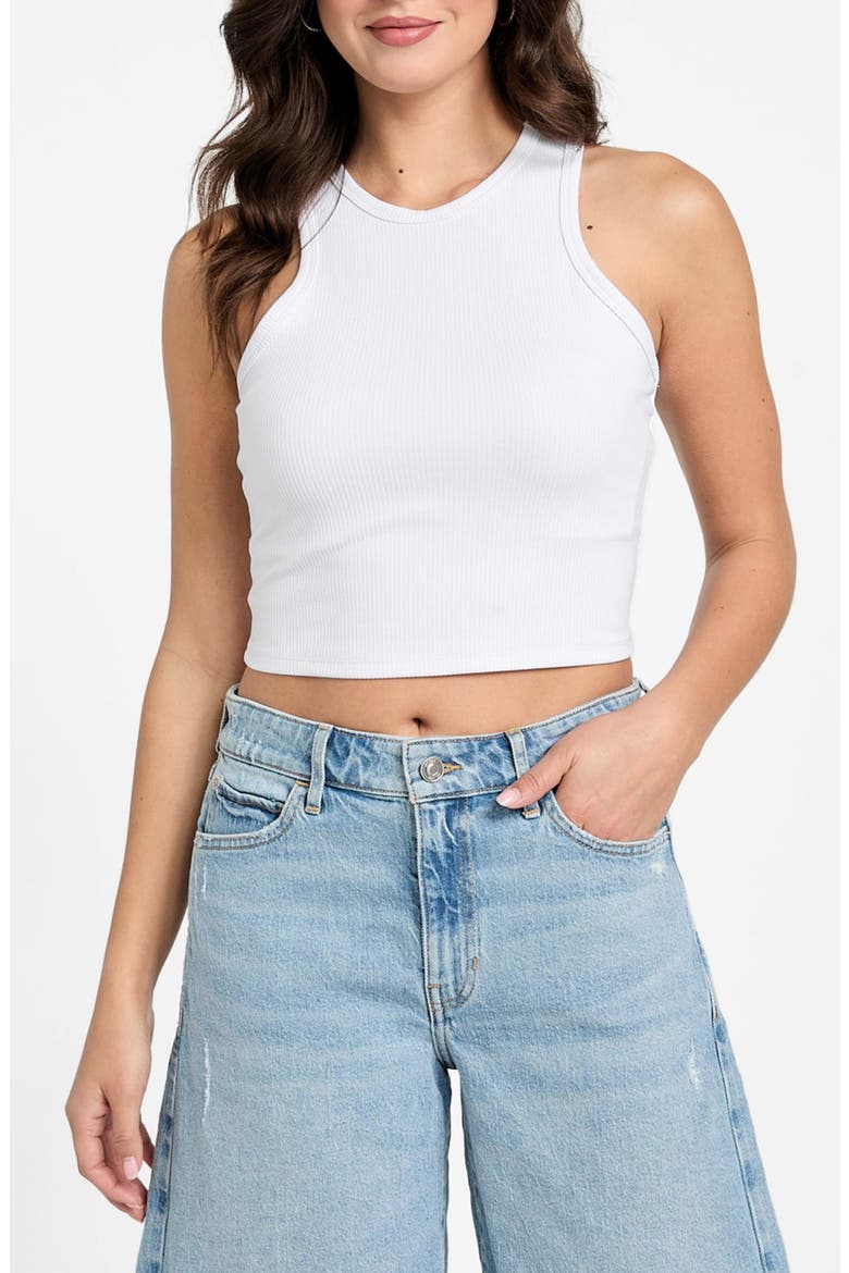 Minka Racerback Rib Tank, Main, color, PURE WHITE