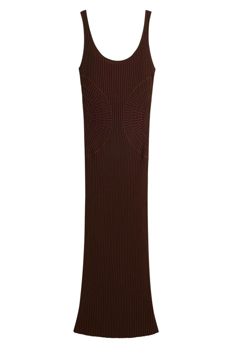 Rib Tank Dress, Alternate, color, BROWN