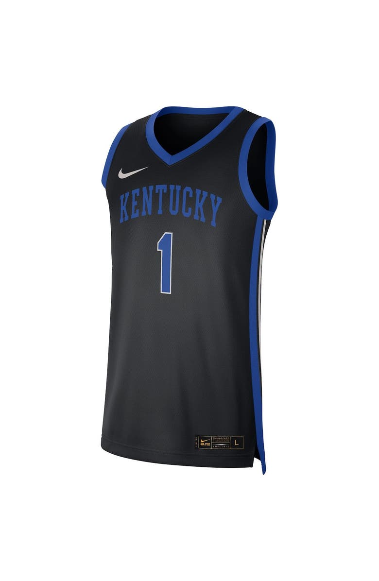 Nike Men's Nike #1 Black Kentucky Wildcats Replica Basketball Jersey, Alternate, color,