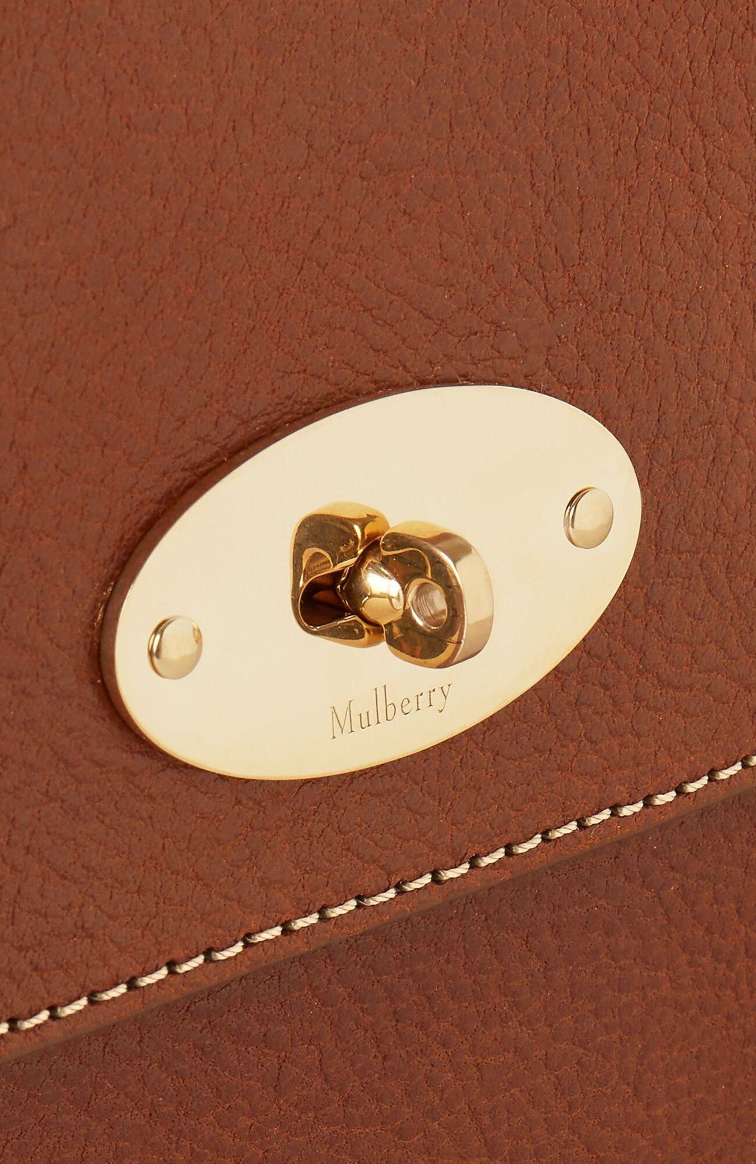 Mulberry Small Antony Leather Stitched Crossbody Bag, Alternate, color, Oak