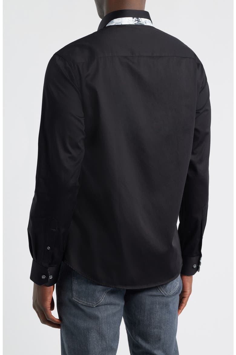 Sinai Collection Luxe Cotton Dress Shirt, Alternate, color, BLACK
