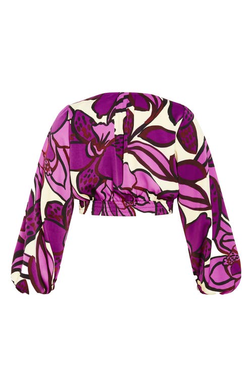 City Chic Fiesta Party Top In Purple