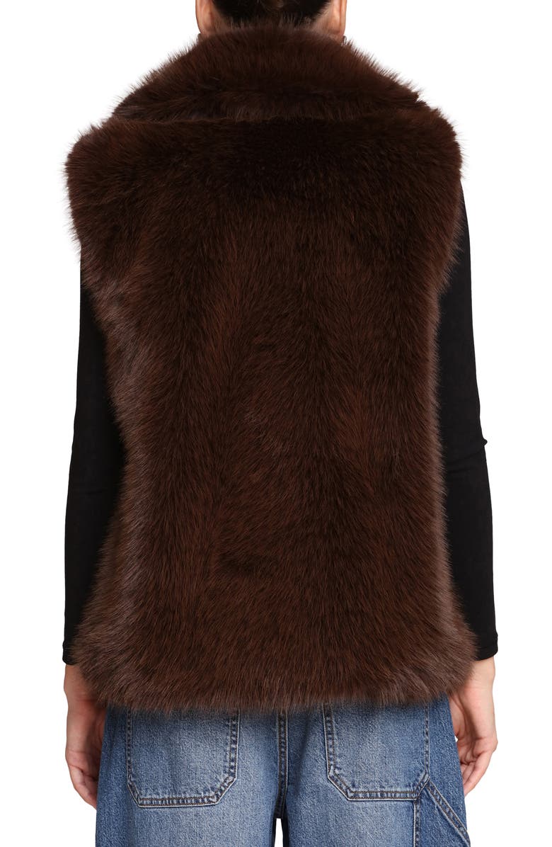 Avec Les Filles Oversize Faux Fur Vest, Alternate, color, Chocolate