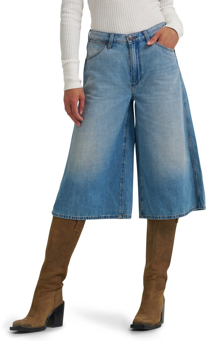 Wrangler Denim Culottes, Main, color, Shimmerstone