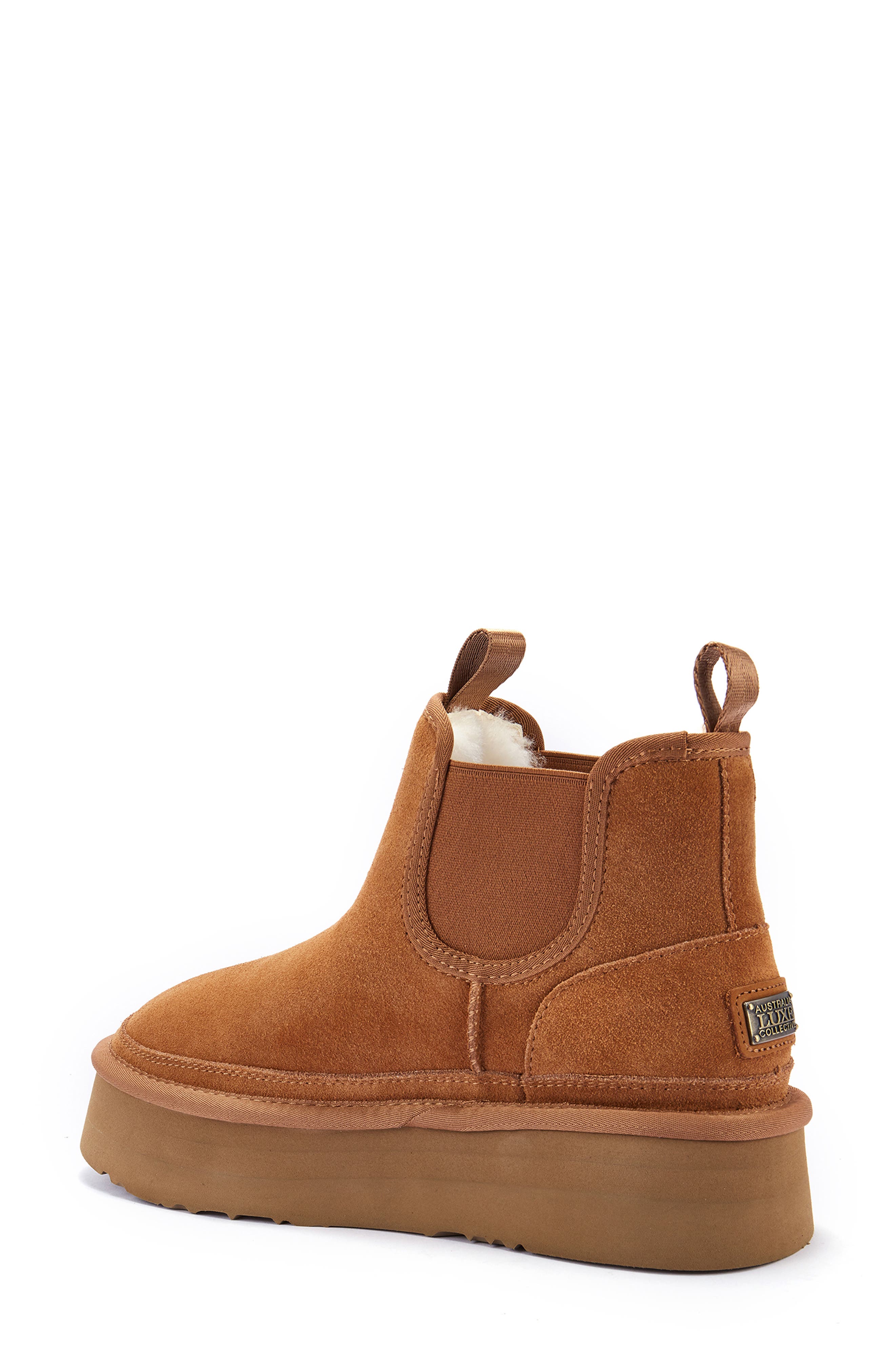 Australia Luxe Collective Genuine Shearling Chelsea Bootie, Alternate, color, 