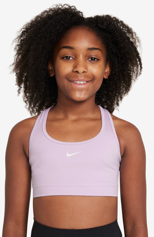 Nike Kids' Dri-FIT Racerback Sports Bra in Doll/White at Nordstrom, Size Xl