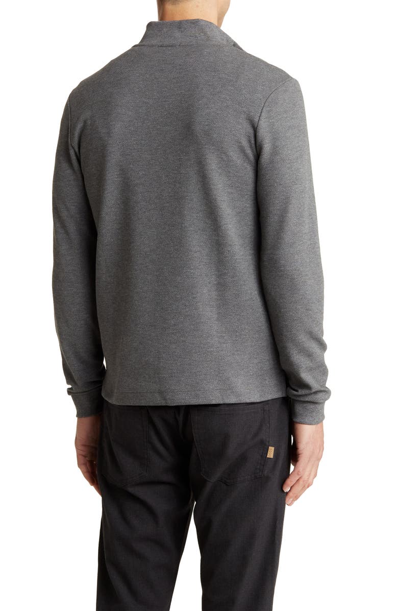 BOSS Tenore Quarter Zip Sweater, Alternate, color, Medium Grey