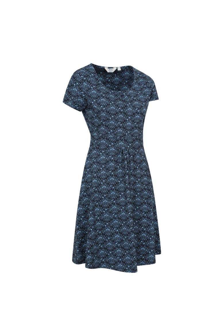 Orchid Floral UV Protection Dress, Alternate, color, Navy