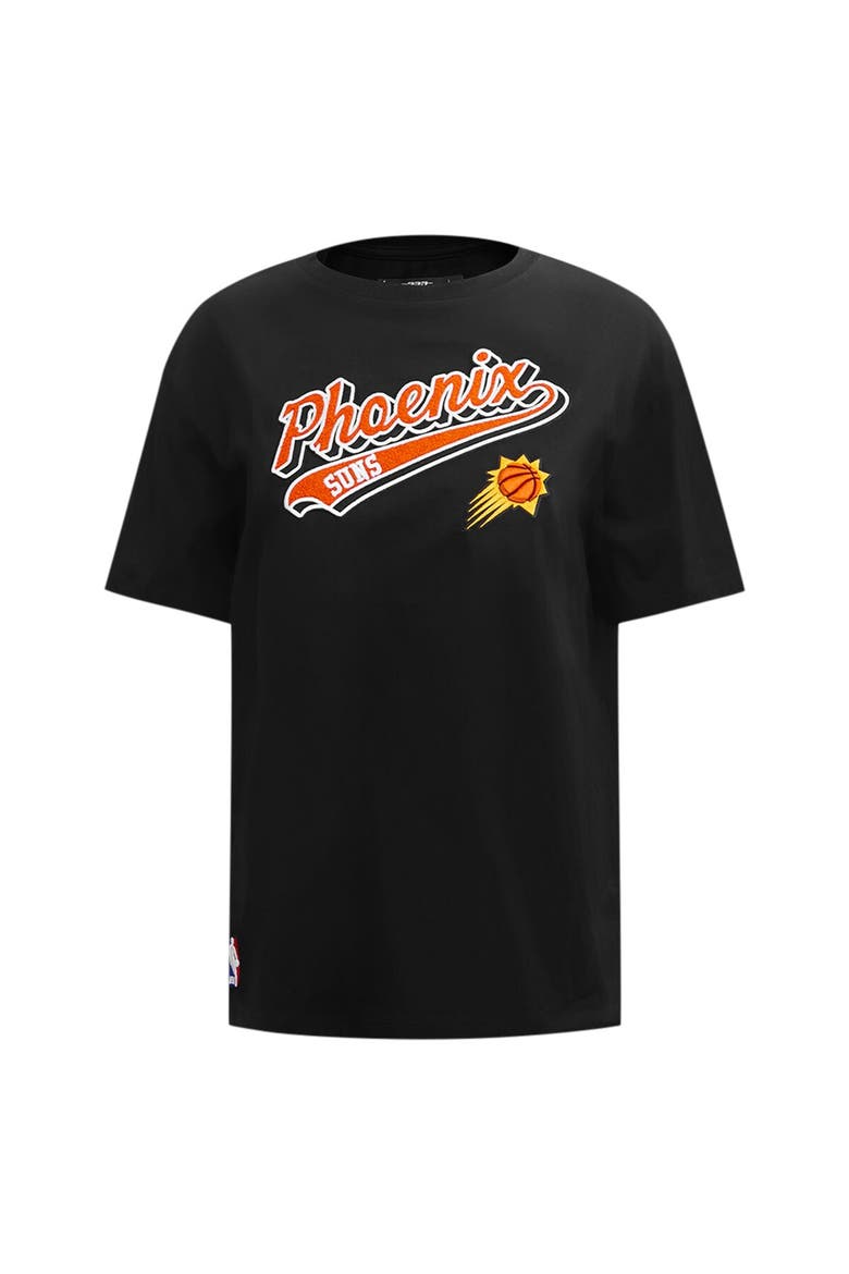 Women's Pro Standard Black Phoenix Suns Script Boyfriend T-Shirt, Alternate, color, Black