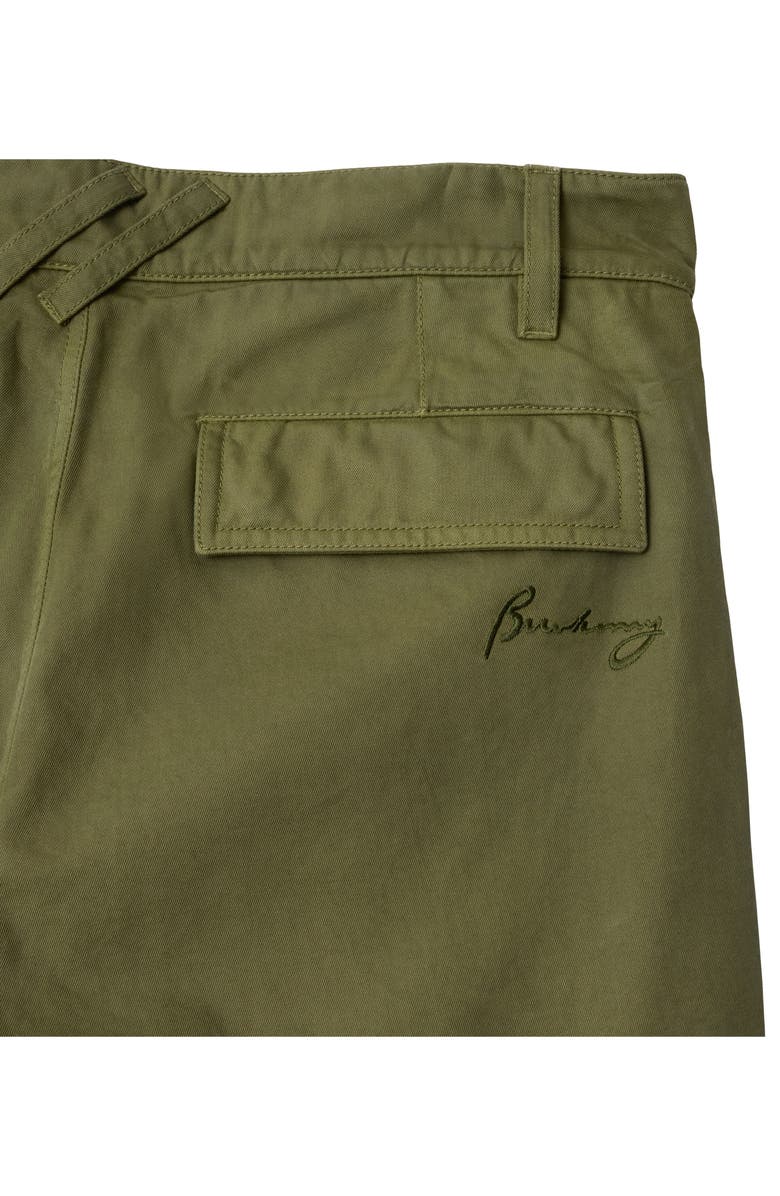 Burberry Gabardine Cargo Pants, Alternate, color, Wreath