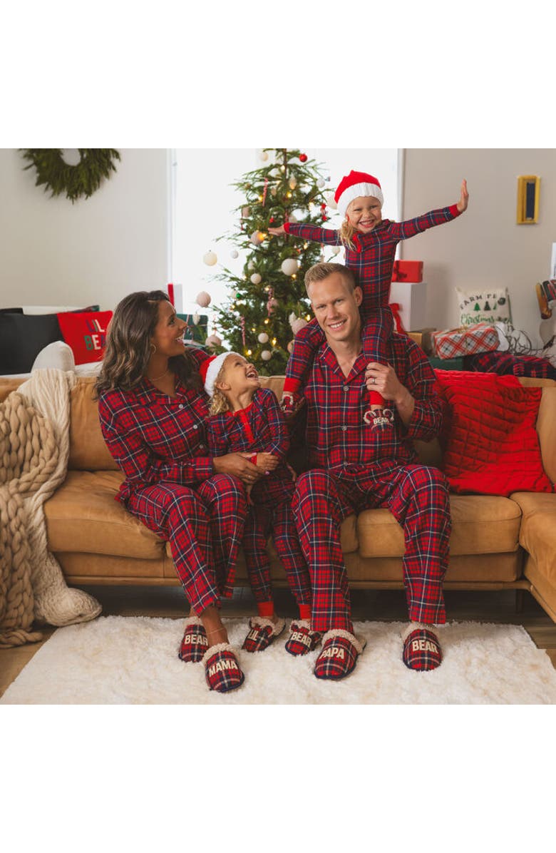 DEARFOAMS Two-Piece Matching Plaid Pajama Set, Alternate, color, 