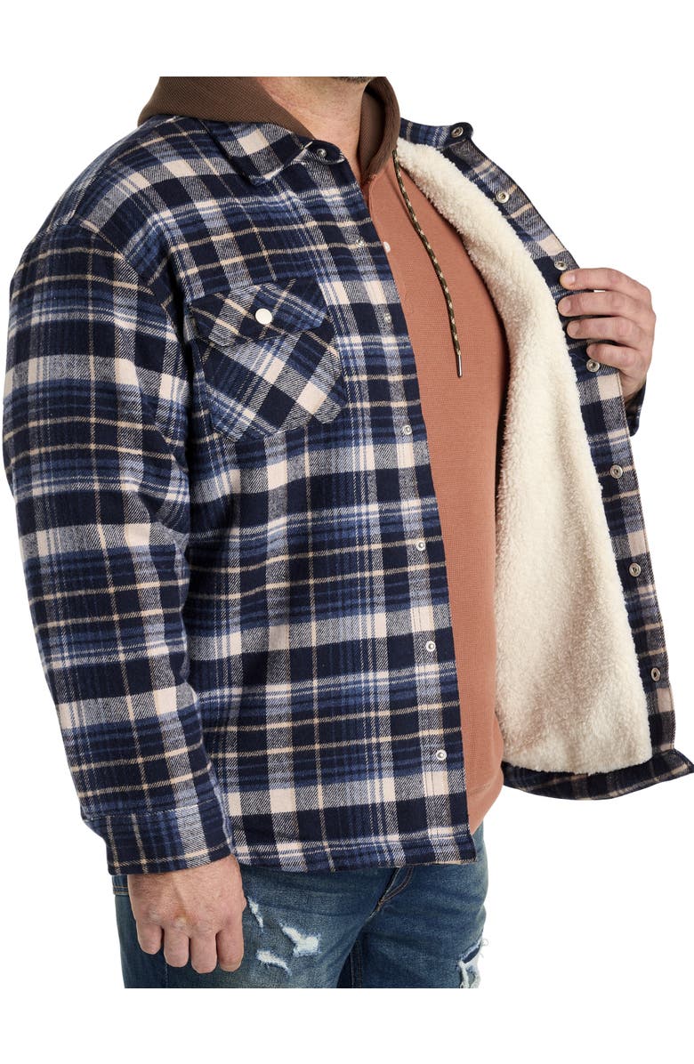 True Nation by DXL Big & Tall Lined Flannel Shirt Jacket, Alternate, color, 