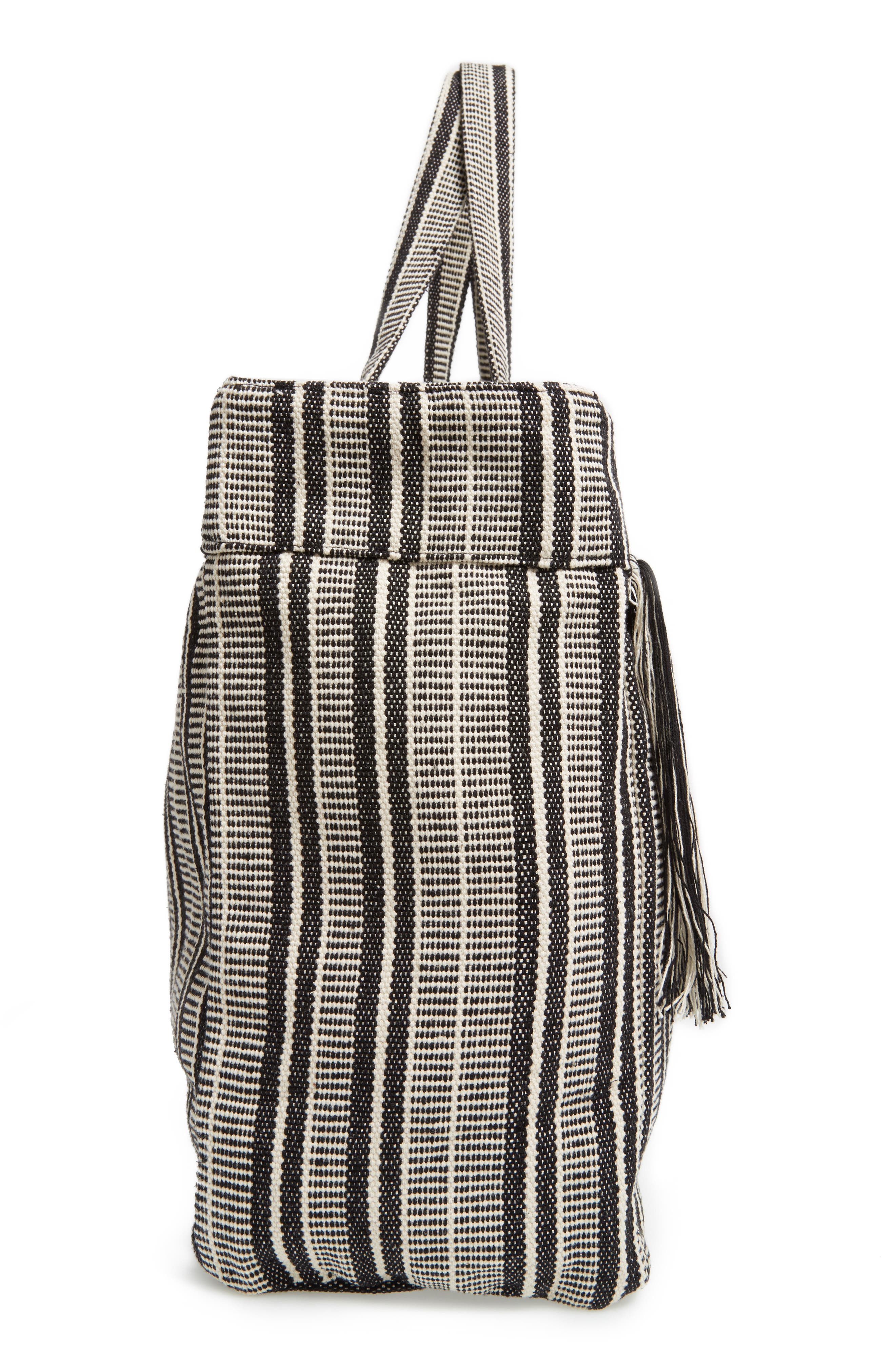 Sole Society Hendrix Stripe Canvas Tote, Alternate, color, 