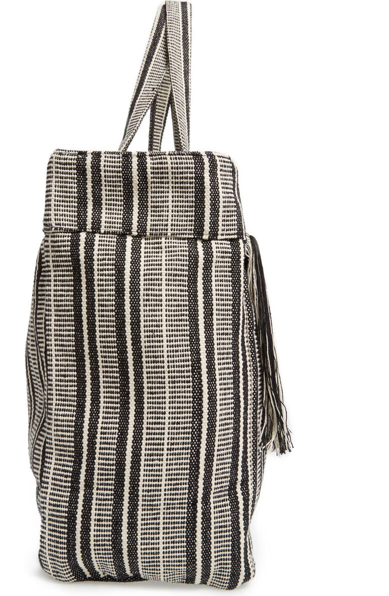Sole Society Hendrix Stripe Canvas Tote, Alternate, color,