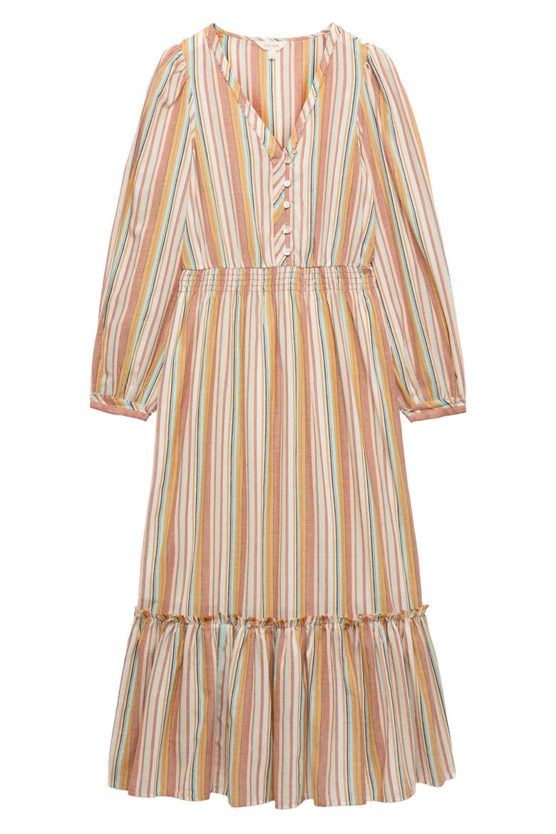 Stripe Long Sleeve Maxi Dress, Main, color, PINK/ MULTI