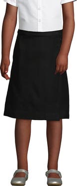 Lands' End School Uniform Girls Solid A-line Skirt Below the Knee
