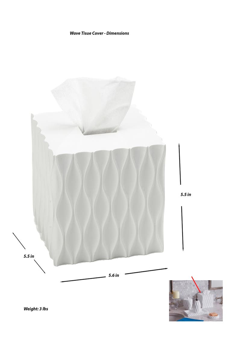 Wave 7-Piece Bath Accessory Set, Alternate, color, WHITE