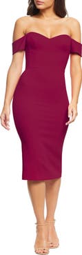 Dress the Population Bailey Off the Shoulder Body-Con Dress