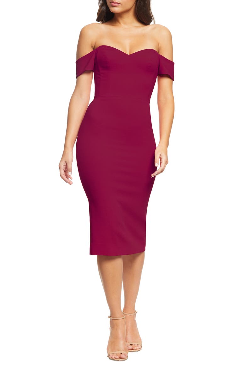 Bailey Off the Shoulder Body-Con Dress video