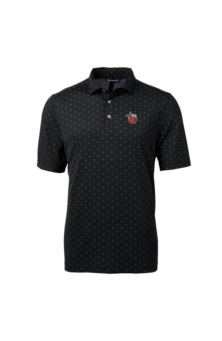 Cutter & Buck Men's Cutter & Buck Black Fort Wayne TinCaps Virtue Eco Pique Tile Print Recycled Polo, Alternate, color,