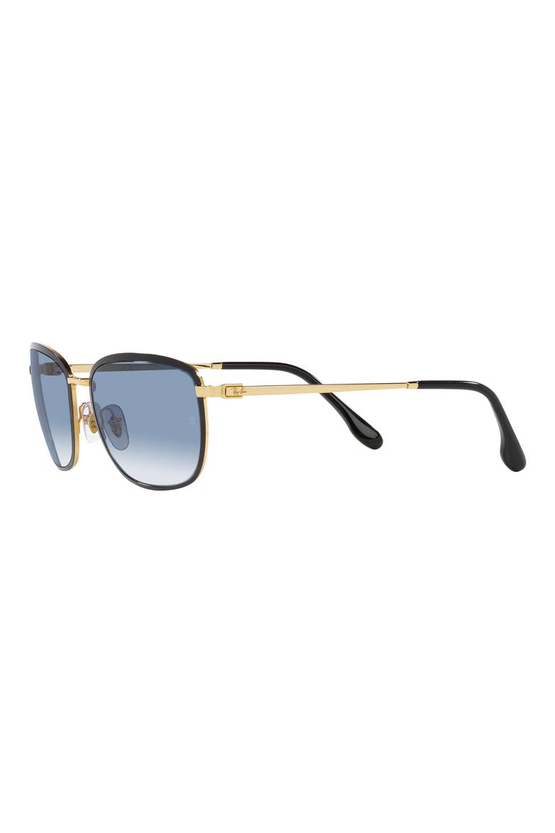 57mm Gradient Square Sunglasses, Alternate, color, BLACK