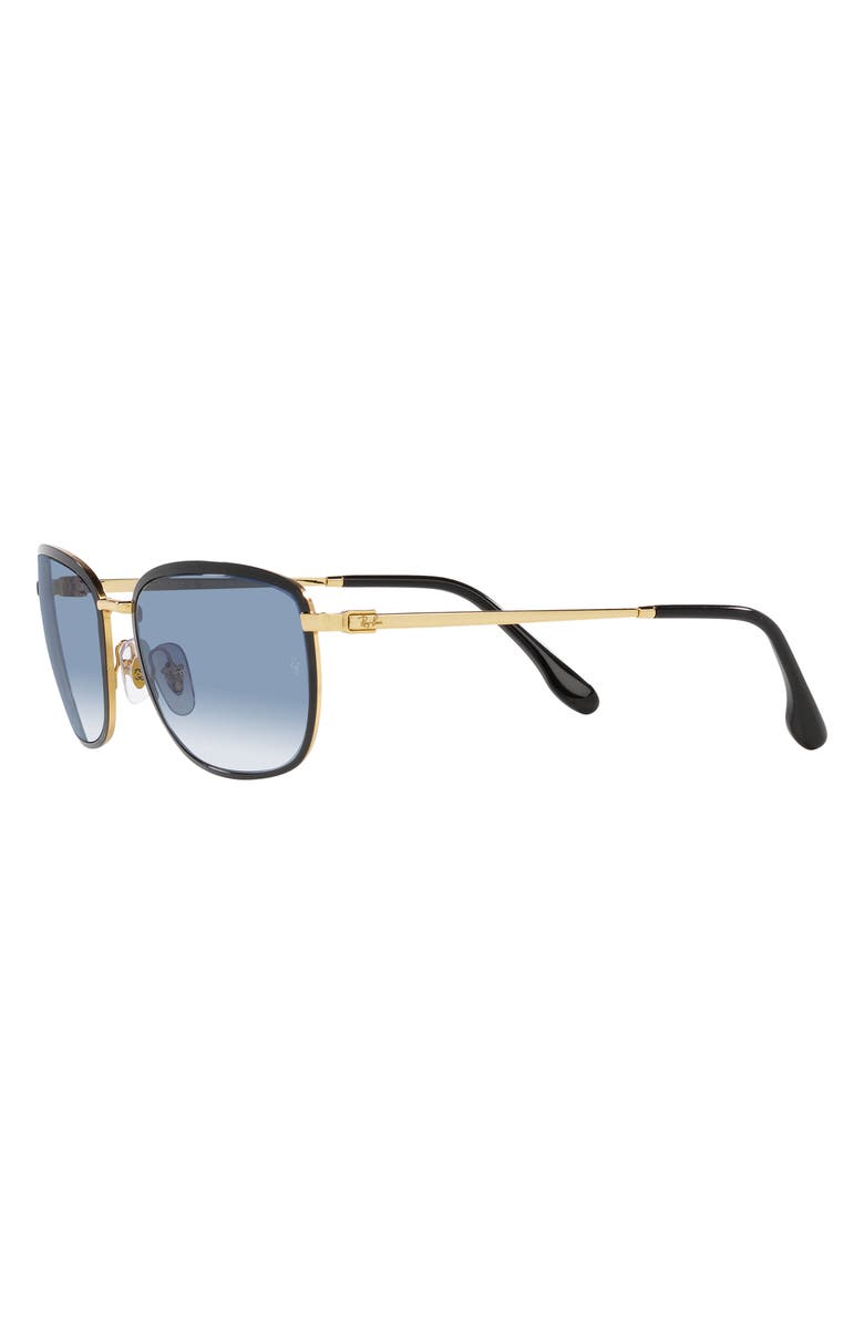 Ray-Ban 57mm Gradient Square Sunglasses, Alternate, color, Black