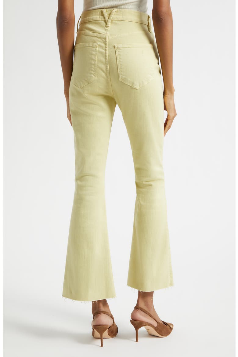Carson Raw Hem High Waist Ankle Flare Jeans, Alternate, color, PISTACHIO