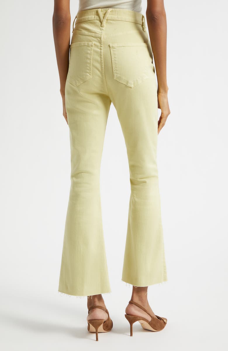Veronica Beard Carson Raw Hem High Waist Ankle Flare Jeans, Alternate, color, Pistachio