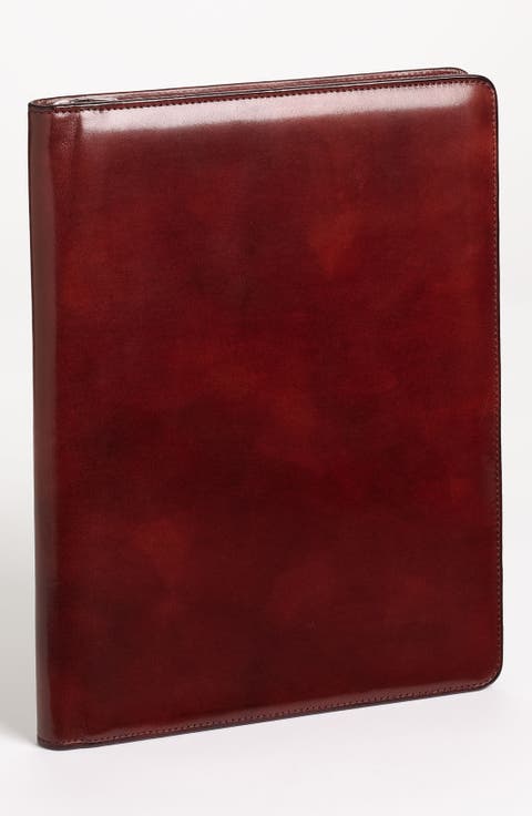 Leather Zip Closure Letter Pad Cover