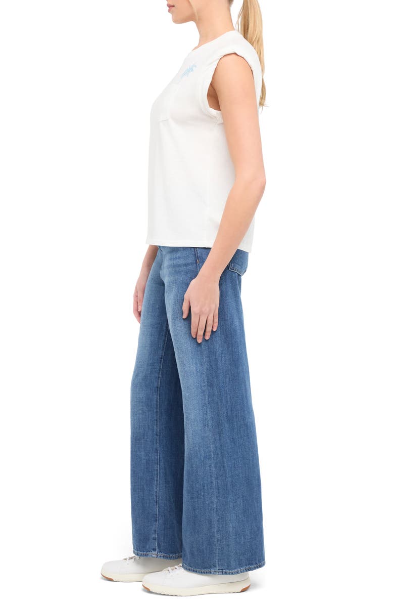 Wildfox Annabelle Muscle Tee, Alternate, color, Snow White Las Palmas