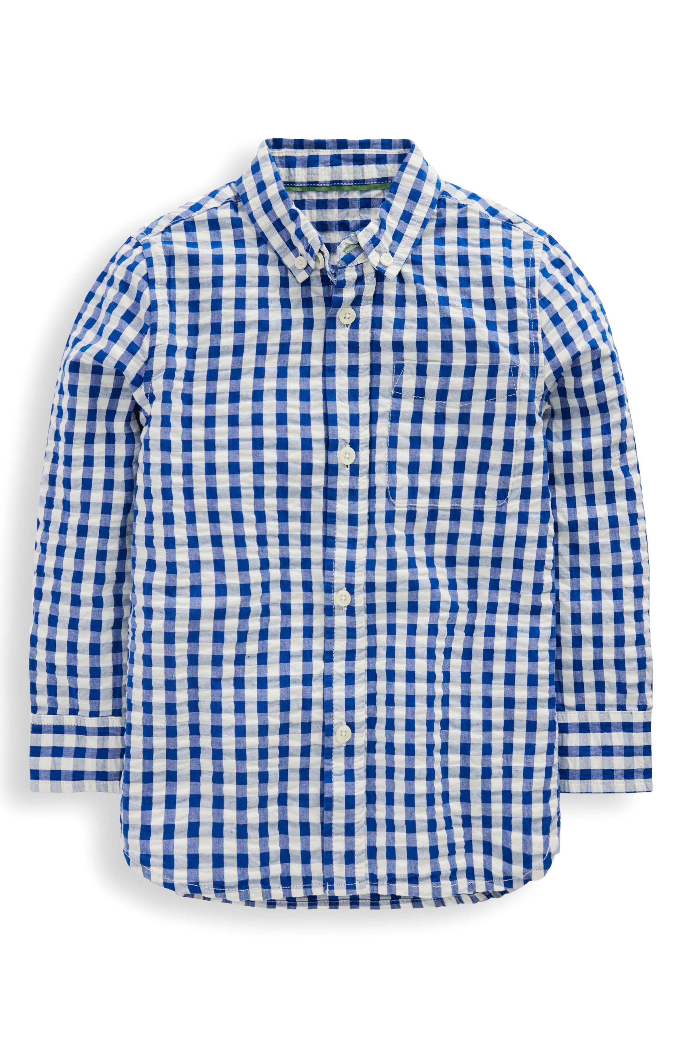 Kids' Gingham Check Cotton Buttion-Down Shirt