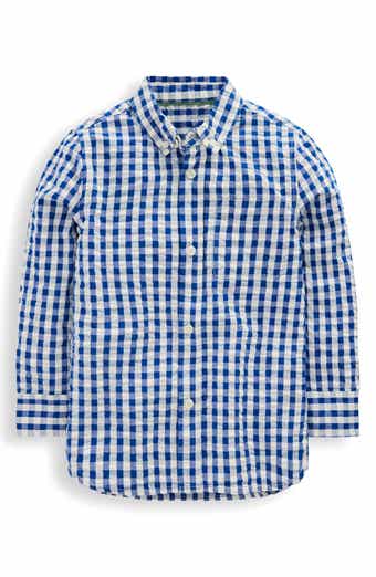 Kids' Gingham Check Cotton Buttion-Down Shirt