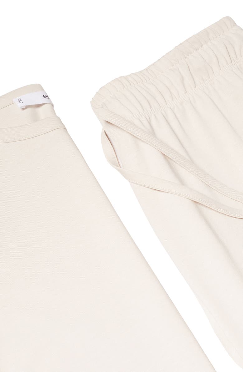 MANGO Cotton Knit Drawstring Pants, Alternate, color,