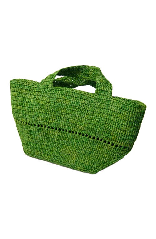 Maje Womens Verts Brand-embroidered Raffia Tote Bag