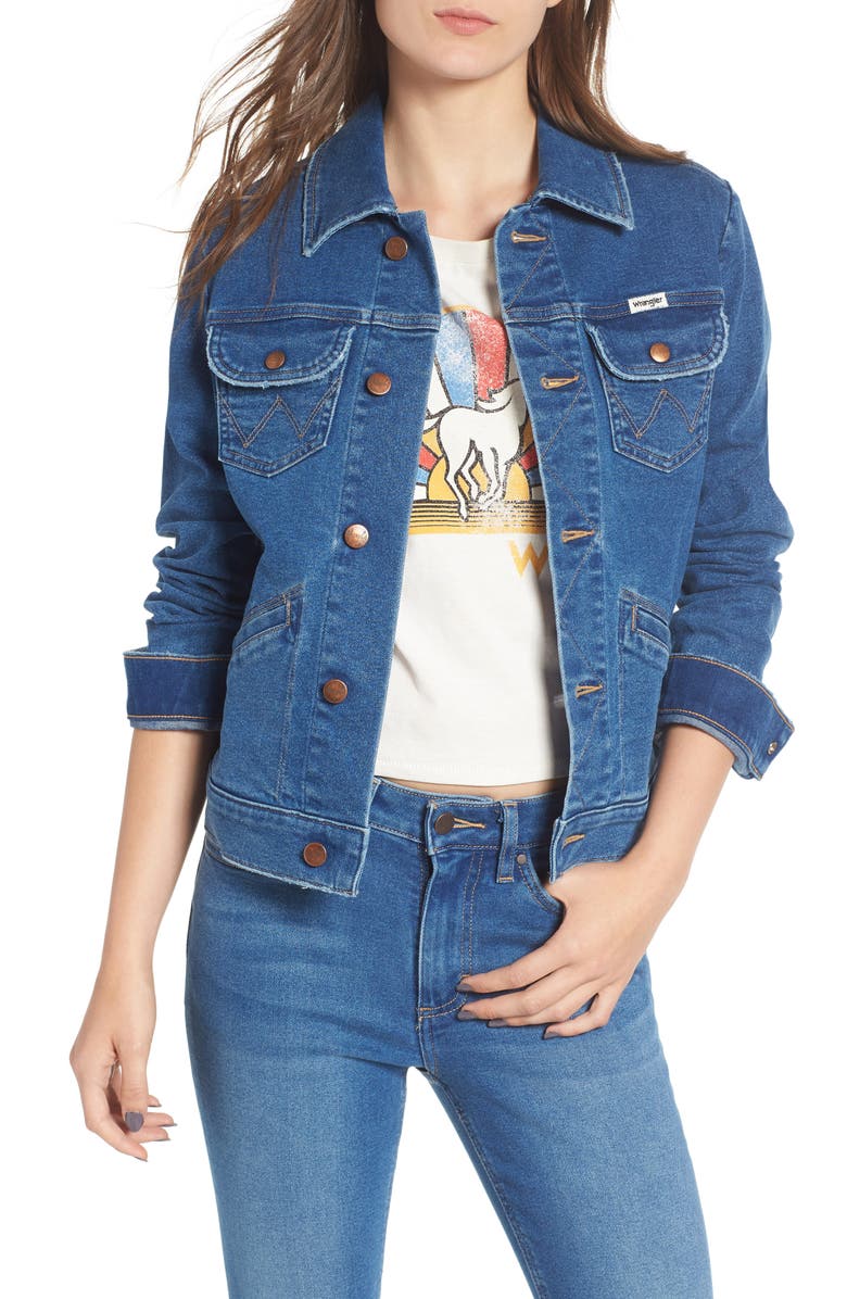 Wrangler Heritage Denim Jacket, Main, color, 