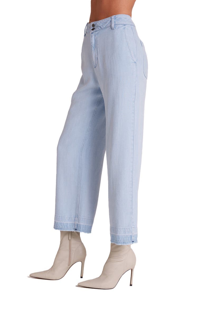 Saige Wide Leg Crop Jeans, Alternate, color, LIGHT STREAKY WASH