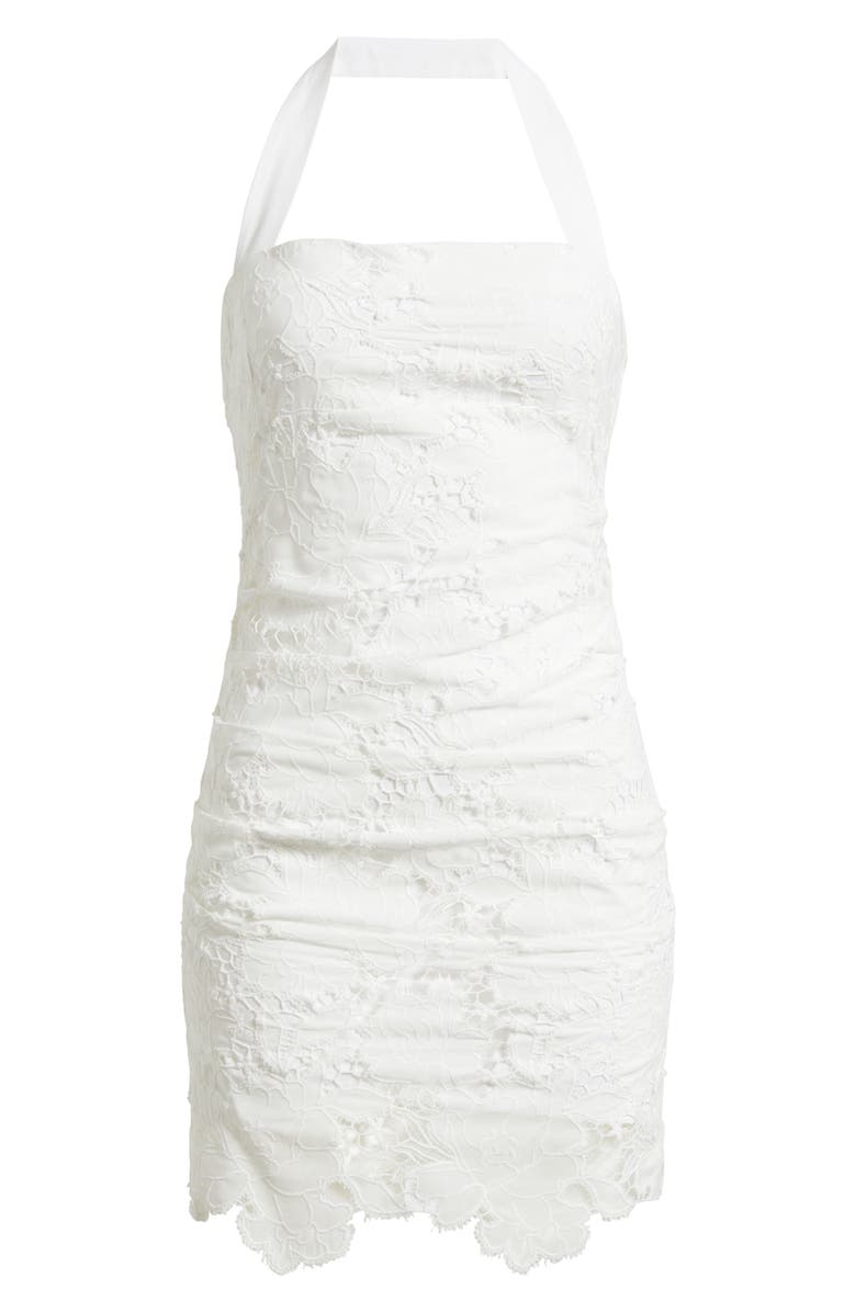 Delfi Collective Alva Lace Halter Minidress, Alternate, color, White