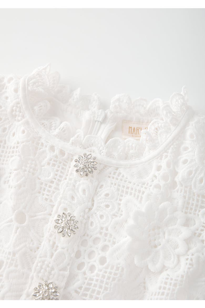 Lucinda Embroidered Mini Dress, Alternate, color, Ivory