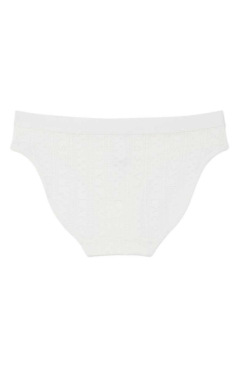 Lacoste Textured Bikini Briefs, Alternate, color, Flour