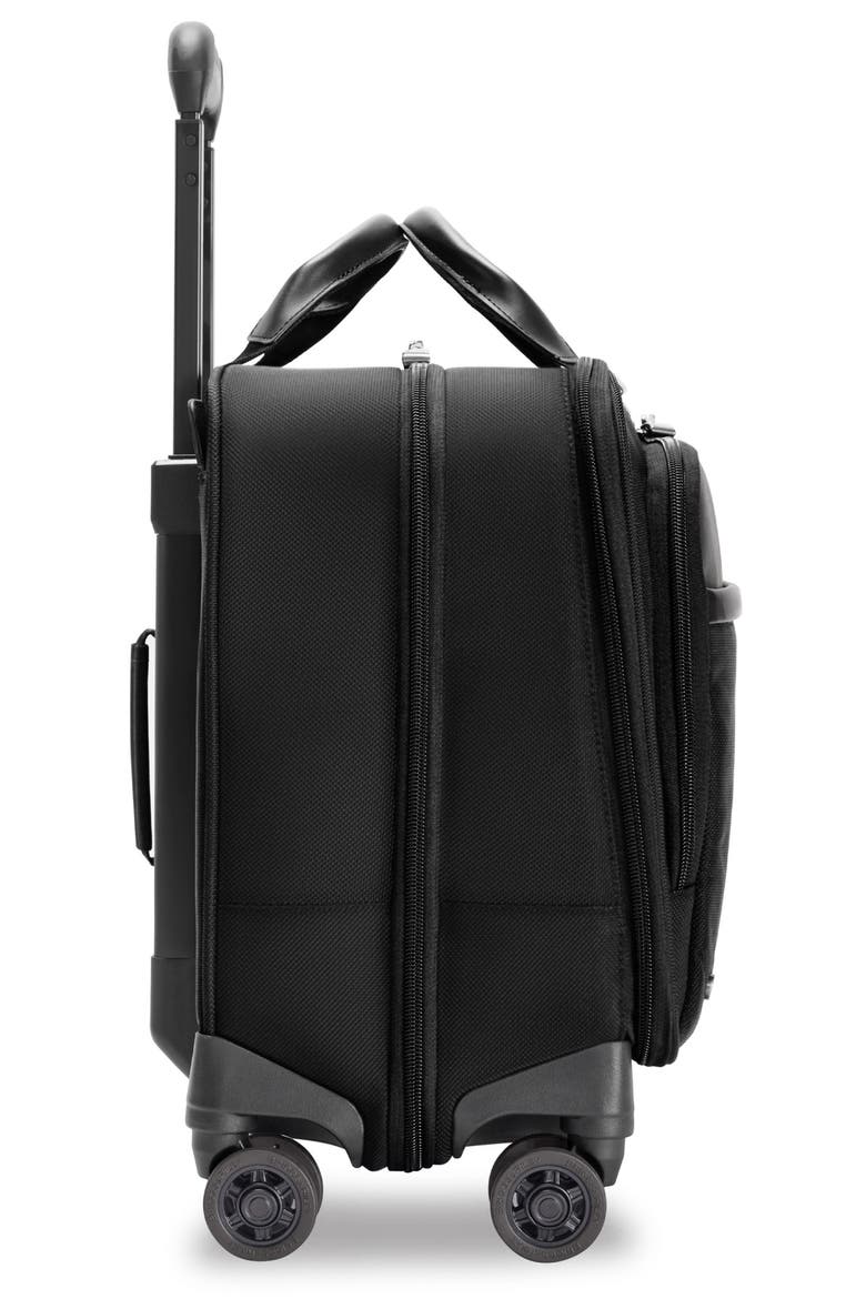 @Work Medium Spinner Briefcase, Alternate, color, BLACK
