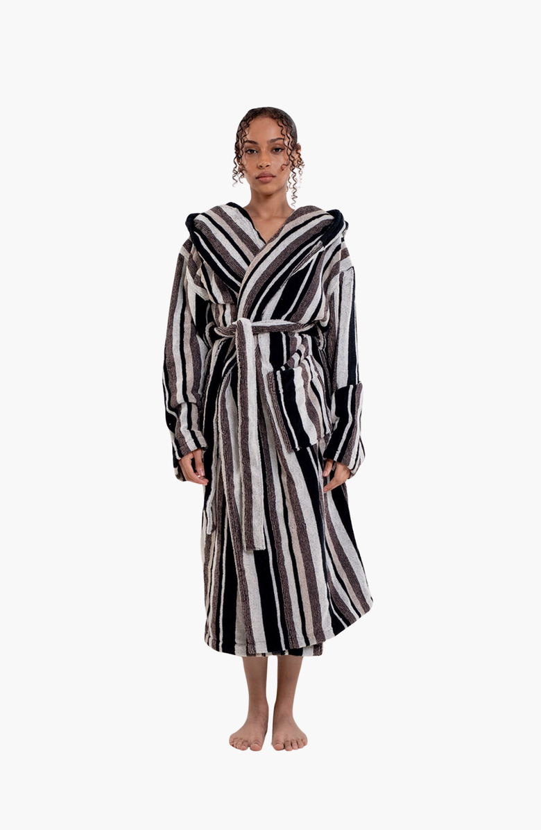 Italic Ultraplush Australian Cotton Bathrobe, Main, color, Multi Stripe