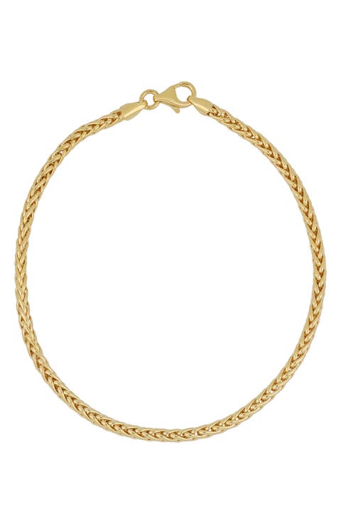 Men's 14K Gold Wheat Chain Bracelet (Nordstrom Exclusive)