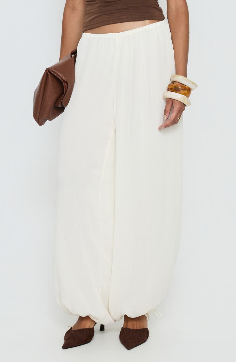 Princess Polly Moondancer Balloon Pants, Main, color, Cream