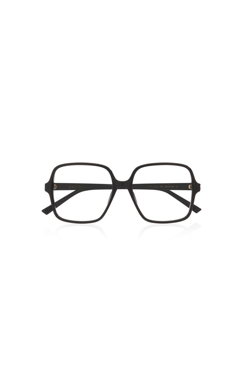 53mm Rectangle optical glasses, Alternate, color, Black