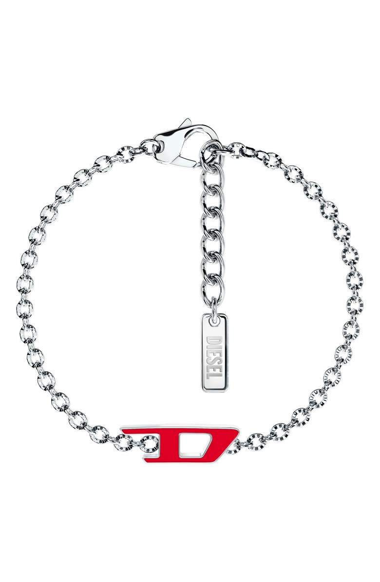 DIESEL<sup>®</sup> Logo Pendant Bracelet, Main, color,