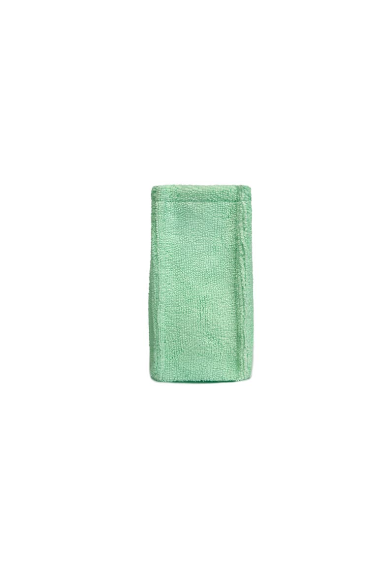 Seafoam Block Velvet Cosmetic Bag, Alternate, color, Bright Green