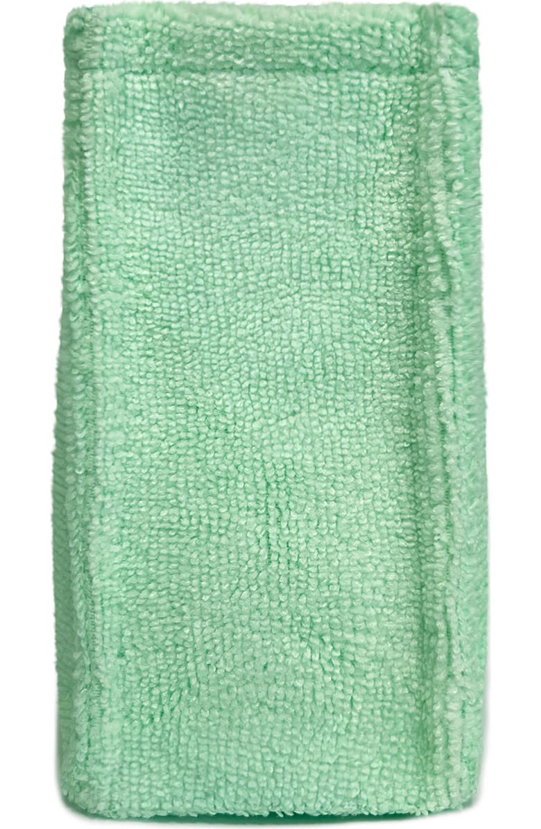 Youzey Seafoam Block Velvet Cosmetic Bag, Alternate, color, Bright Green