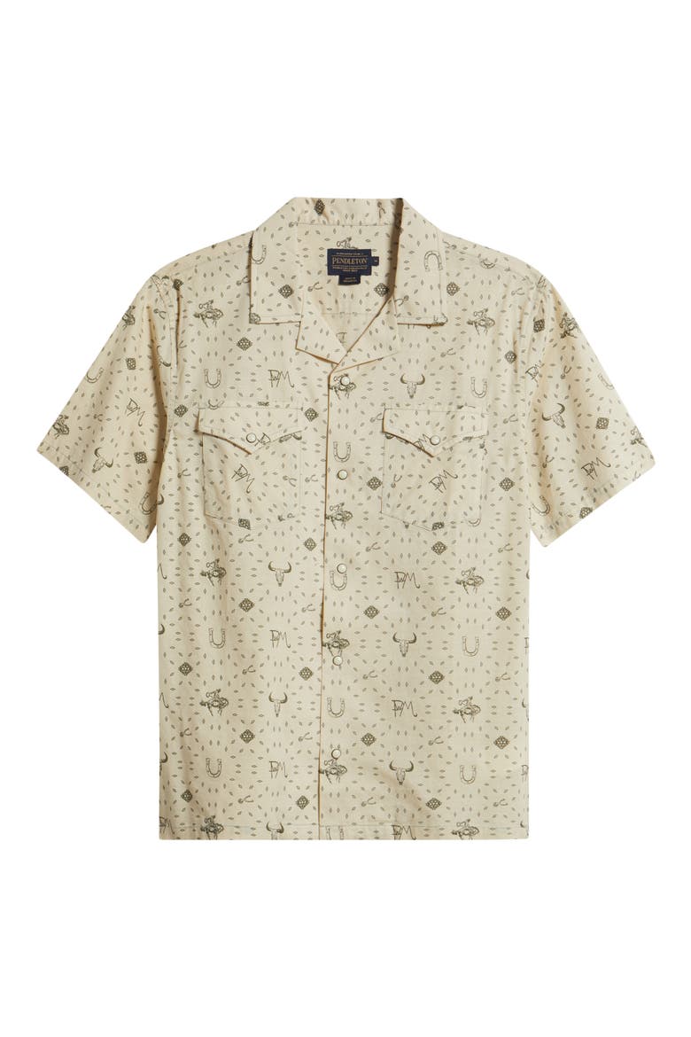 Short Sleeve Snap-Up Western Shirt, Alternate, color, WESTERN TAN